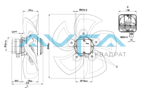 A4D450-BG14-51 Осевой вентилятор ebmpapst