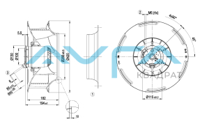 R4E400-RO09-01 Центробежный вентилятор ebmpapst