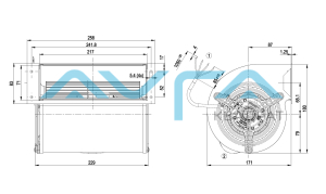 D2D133-AB06-31 Центробежный (радиальный) вентилятор ebmpapst