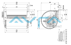 D2D160-BE02-14 Центробежный (радиальный) вентилятор ebmpapst