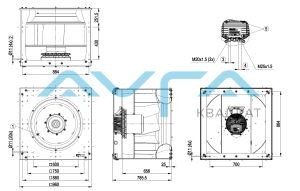 K3G800-AR08-01 Центробежный вентилятор ebmpapst