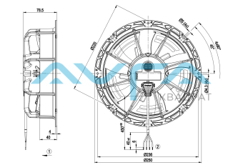W1G200-EF60-02 Осевой вентилятор 200 мм ebmpapst 