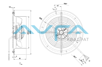 W2E200-CF02-02 Осевой вентилятор 200 мм ebmpapst