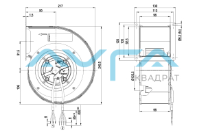 G3G140-RF23-11 Центробежный (радиальный) вентилятор ebmpapst