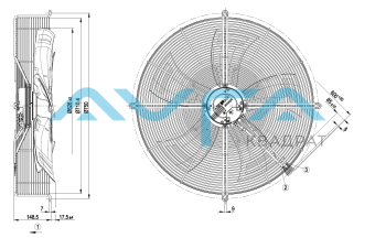 S3G630-AC52-51 Осевой вентилятор ebmpapst
