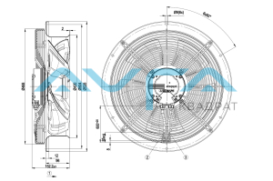W3G400-CC22-52 Осевой вентилятор ebmpapst