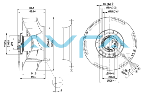R3G310-RB01-03 Центробежный (радиальный) вентилятор ebmpapst