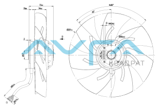 A2D250-AH02-01 Осевой вентилятор ebmpapst