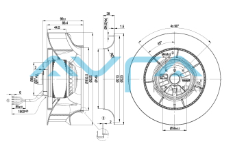 R2E225-RA92-10 Центробежный вентилятор ebmpapst