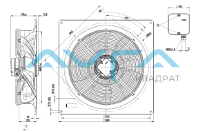 W4D500-GJ03-01 Осевой вентилятор ebmpapst