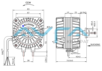 YZF5-13-26 Электродвигатель Weiguang