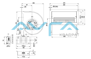 D1G133-DC55-16 Центробежный (радиальный) вентилятор ebmpapst
