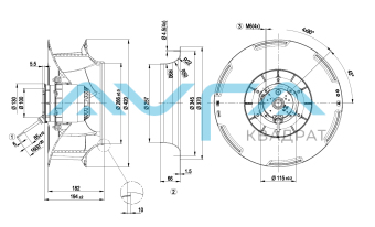 R4E400-RO09-05 Центробежный вентилятор ebmpapst
