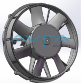 WBLF-1251-BS3850-E Осевой бесщеточный ЕС-вентилятор Sunlight (для автомобильного кондиционера МАЗ, КАМАЗ)