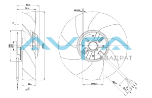 A2E200-AH38-01 Осевой вентилятор 200 мм ebmpapst