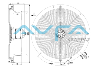 W6E450-CP02-01 Осевой вентилятор ebmpapst