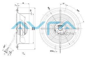 W2E200-CF02-25 Осевой вентилятор 200 мм ebmpapst