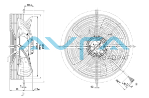 S4D350-AN08-30 Осевой вентилятор ebmpapst