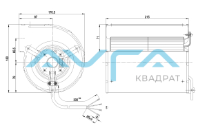 D2E133-AM47-01 Центробежный (радиальный) вентилятор ebmpapst