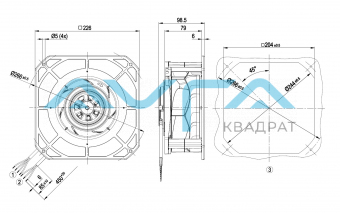 Центробежный (радиальный) вентилятор ebmpapst K3G190RG1901