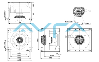 K3G710-AS06-01 Центробежный вентилятор ebmpapst