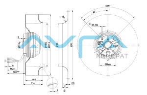 R2E220-AA40-B8 Центробежный вентилятор ebmpapst