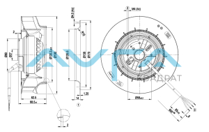 R2E190-RA26-53 Центробежный вентилятор ebmpapst