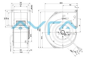 G2E160-BY47-21 Центробежный (радиальный) вентилятор ebmpapst