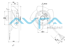 A2D160-AB22-07 Осевой вентилятор 160 мм ebmpapst