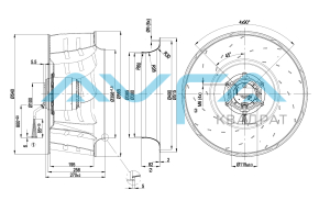 R6D560-AH05-01 Центробежный (радиальный) вентилятор ebmpapst