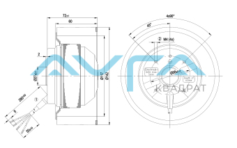 R2E140-AF48-18 Центробежный вентилятор ebmpapst